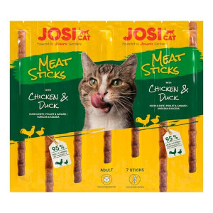 JOSERA JOSICAT MEAT STICKS CHICKEN & DUCK gardums kaķiem Mīksti kociņi 5g N7